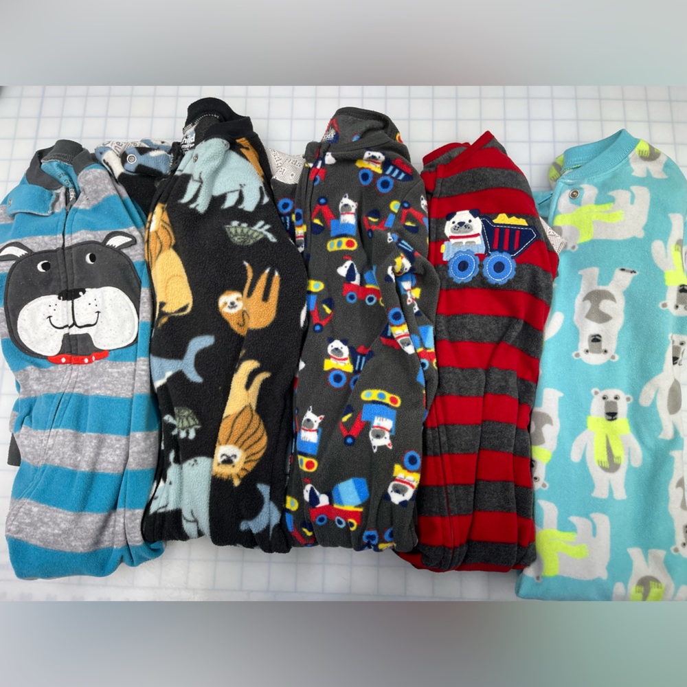 Kids Pajamas Set - Multicolor Animal and Vehicle Prints